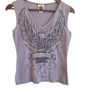 HARLEY Davidson Tank with Tassels Size Medium